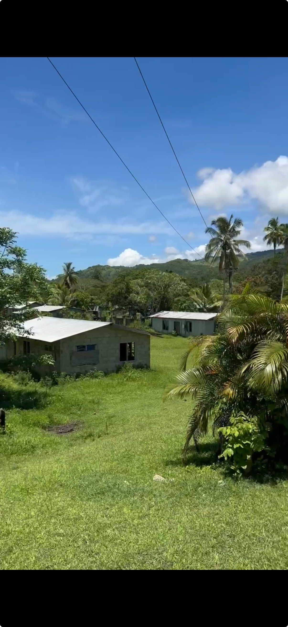 Fiji village outdoor scene